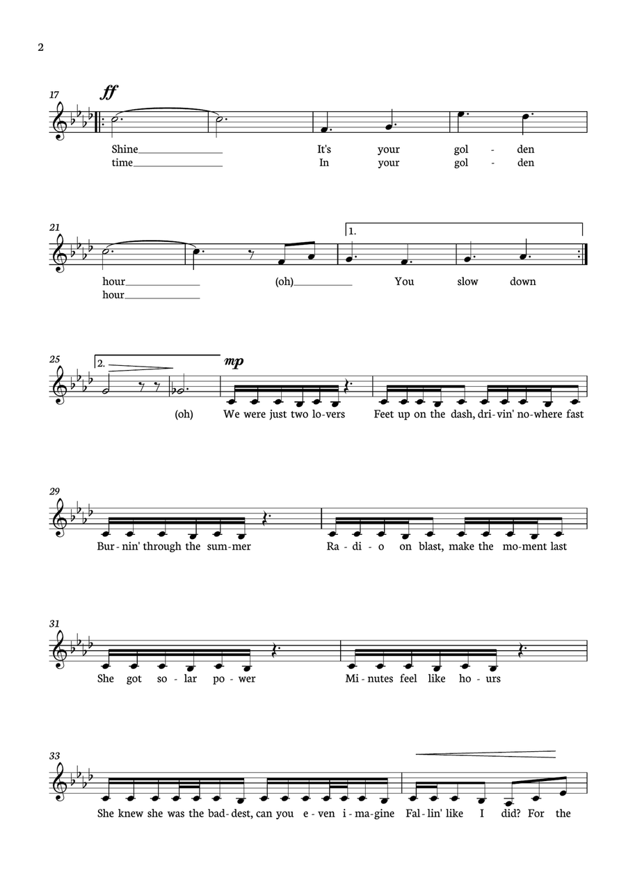 Golden Hour Piano scores gallery preview page 2