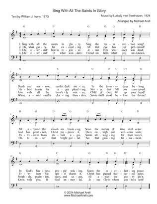 Sing With All The Saints In Glory--Organ Manuals Only