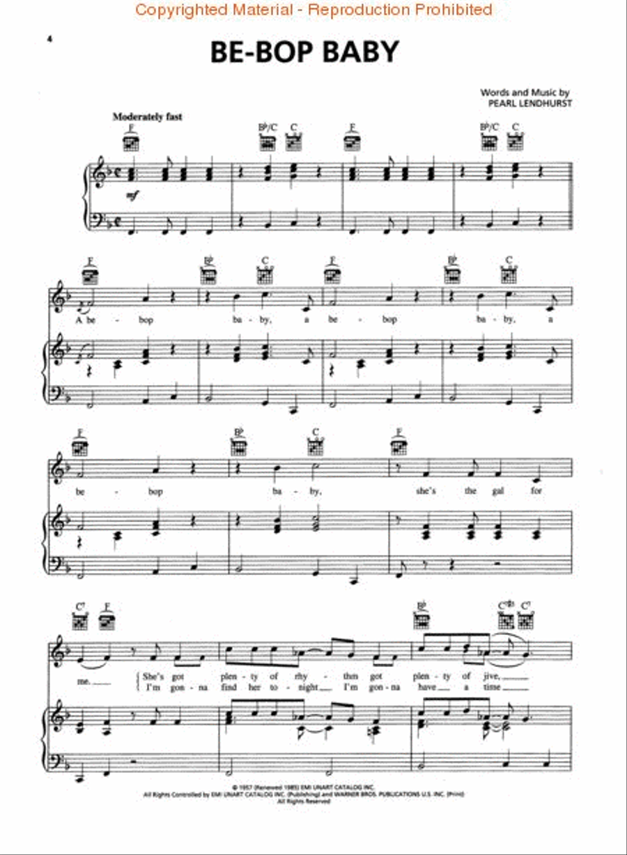 Ricky Nelson – 20 Greatest Hits Piano, Vocal, Guitar scores gallery preview page 2