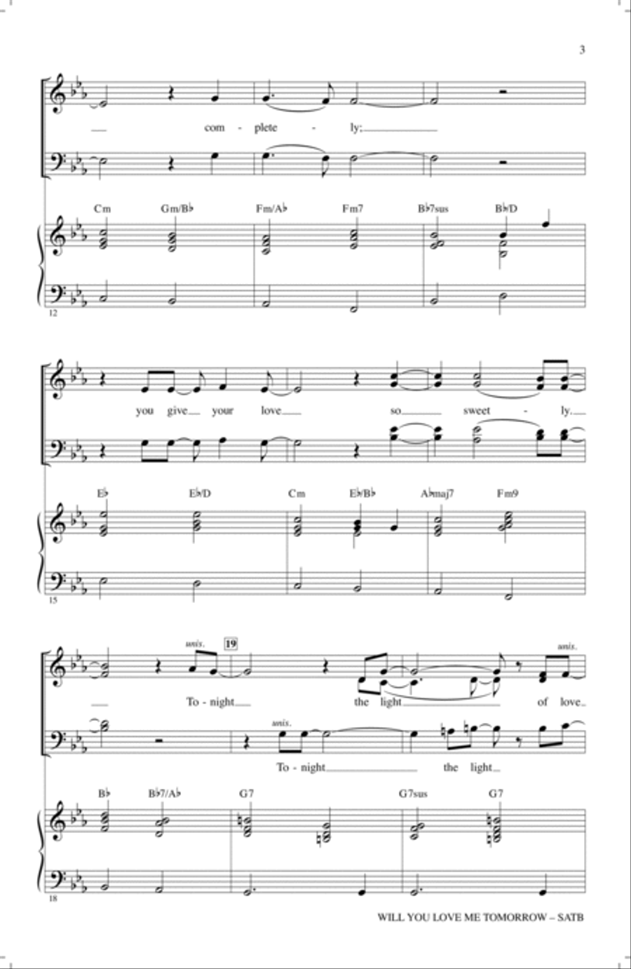 Will You Love Me Tomorrow (Will You Still Love Me Tomorrow) 4-Part scores gallery preview page 2