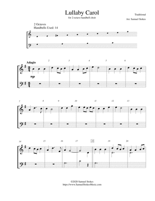 Lullaby Carol (Lullaby, Jesus) - for 2-octave handbell choir