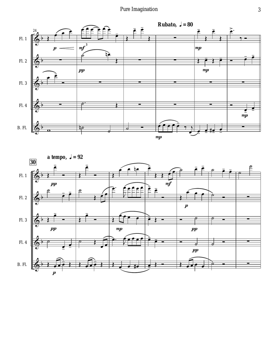 Pure Imagination Woodwind Ensemble scores gallery preview page 3