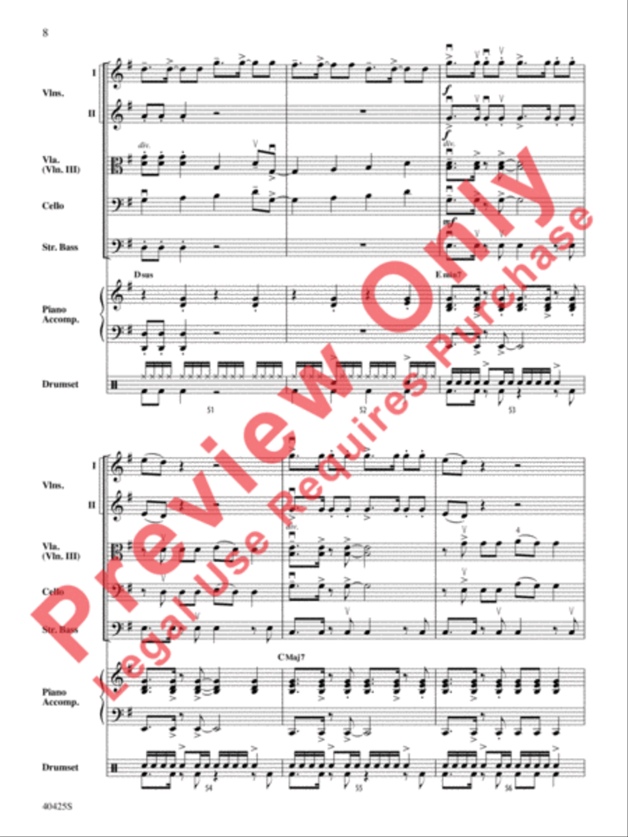Teenage Dream / Super Bass Mash-Up String Orchestra scores gallery preview page 9