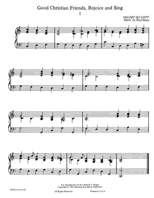 Good Christian Friends, Rejoice and Sing (2 settings) (Hymn Harmonization)