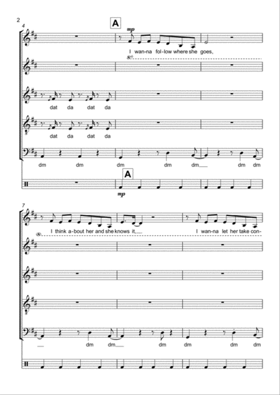 There's Nothing Holdin' Me Back 4-Part scores gallery preview page 2