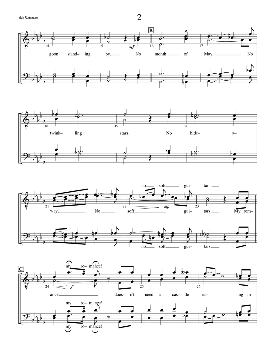 My Romance TTBB scores gallery preview page 2