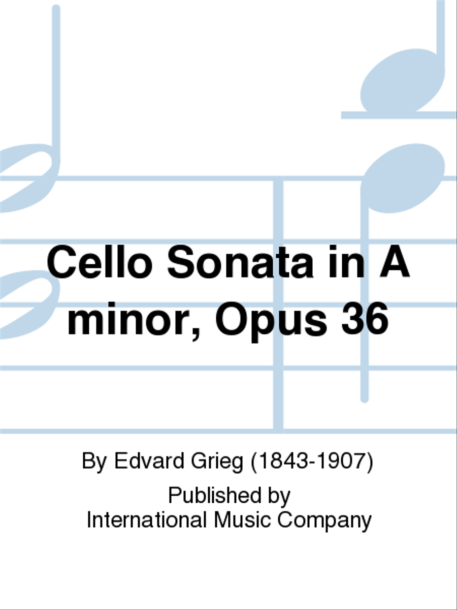 Cello Sonata In A Minor, Opus 36 Piano Accompaniment scores gallery preview page 1