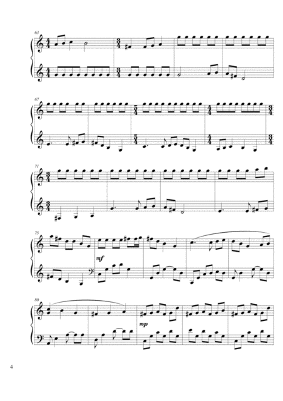 Hand In Hand (Ice Skating For Two) Piano Solo scores gallery preview page 4