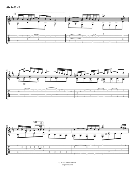 Air On The G String by Johann Sebastian Bach - Solo Guitar