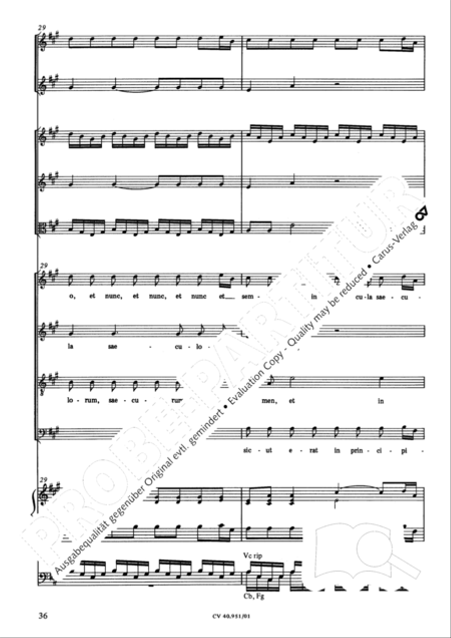 Magnificat in A Magnificat in A 4-Part scores gallery preview page 43