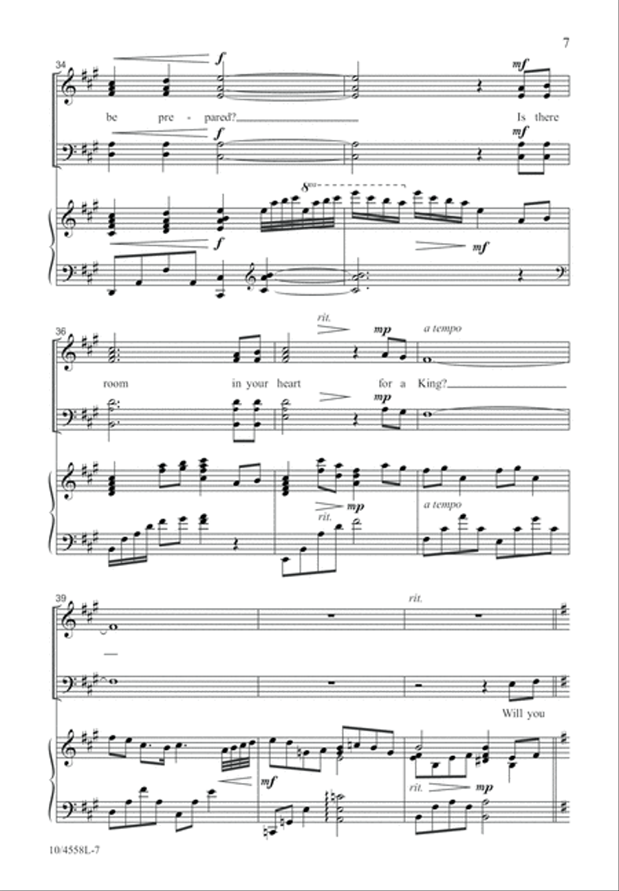 Is There Room in Your Heart for a King? 4-Part scores gallery preview page 8