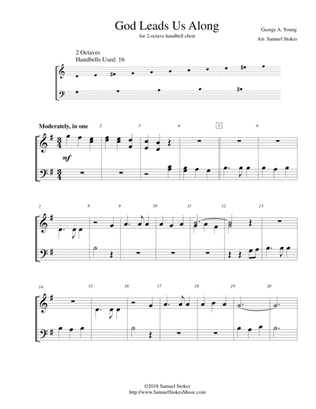 God Leads Us Along (God Leads His Dear Children Along) - for 2-octave handbell choir
