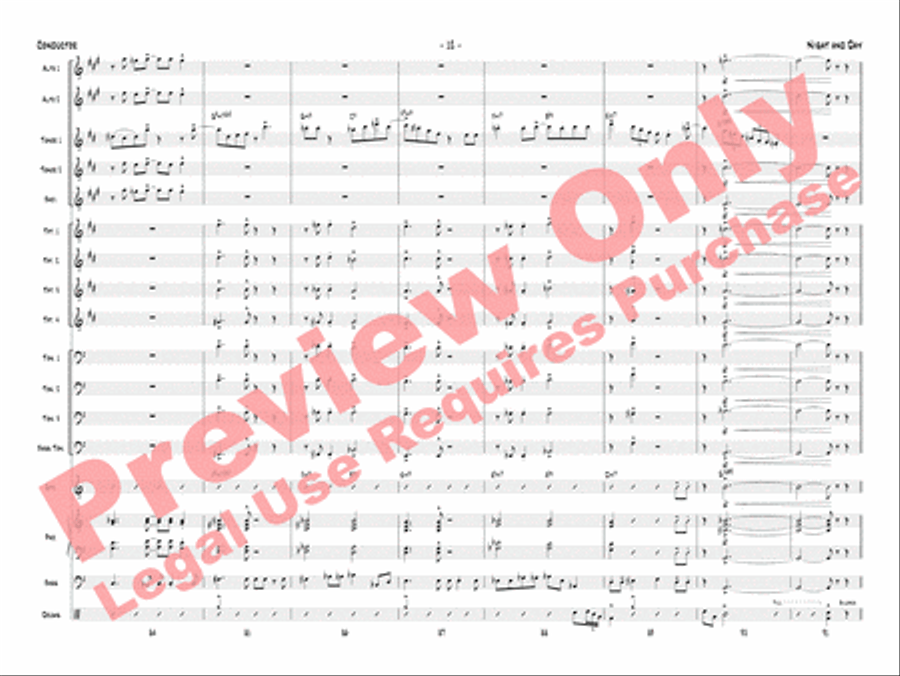 Night and Day Night and Day Jazz Ensemble scores gallery preview page 15