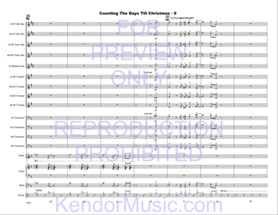 Counting The Days Till Christmas Jazz Ensemble scores gallery preview page 10