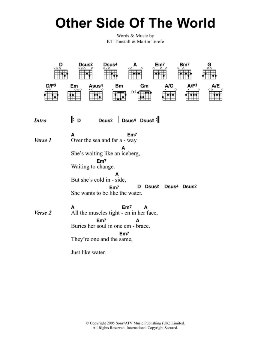 Other Side Of The World Acoustic Guitar scores gallery preview page 1