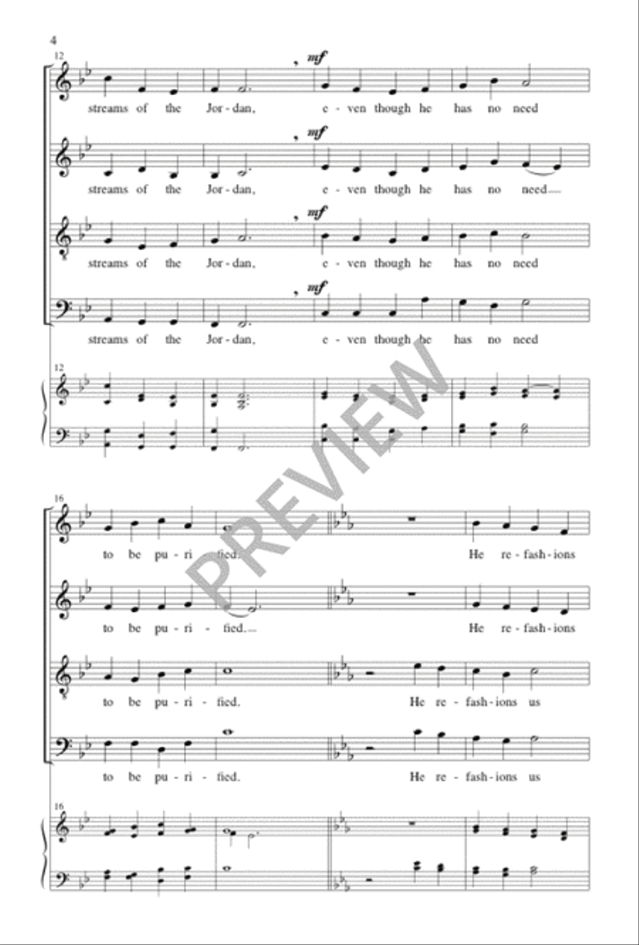 The One Who Clothes Himself with Light 4-Part scores gallery preview page 5
