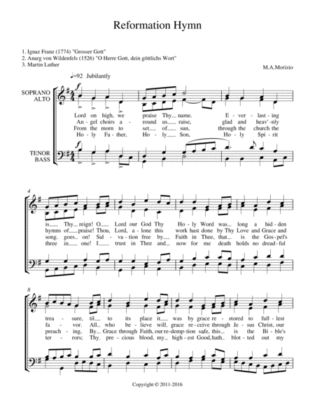 REFORMATION HYMN (SATB) image number null