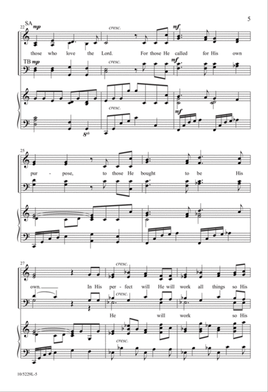 All Things Work Together for Good 4-Part scores gallery preview page 5