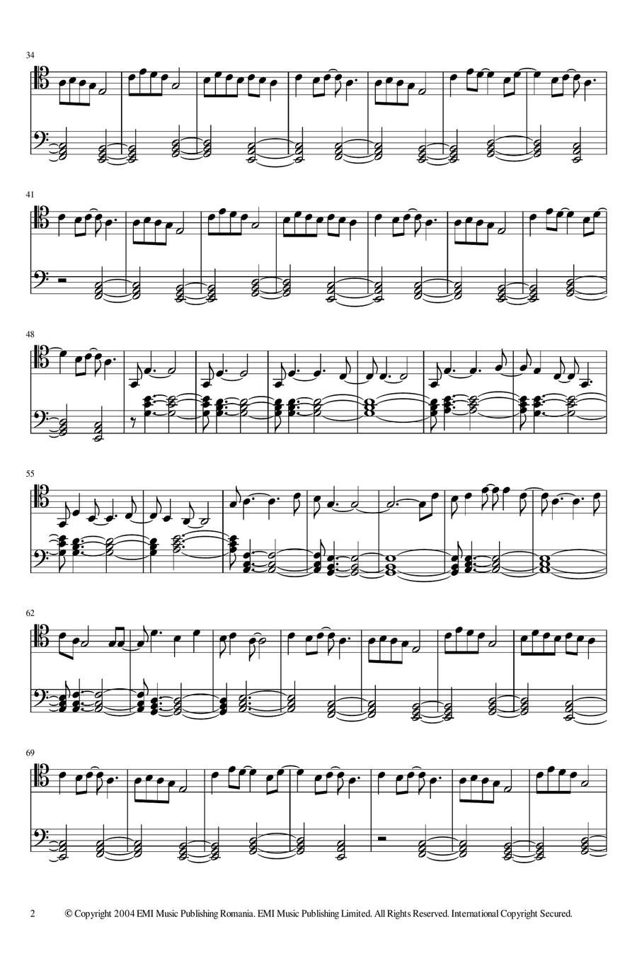 Dragostea Din Tei Piano Solo scores gallery preview page 2