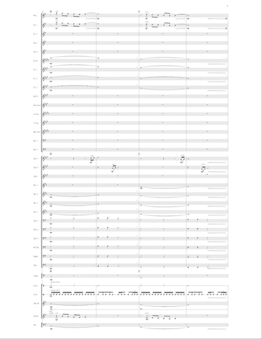 Dirge for the 9/11 First Responders Concert Band scores gallery preview page 5