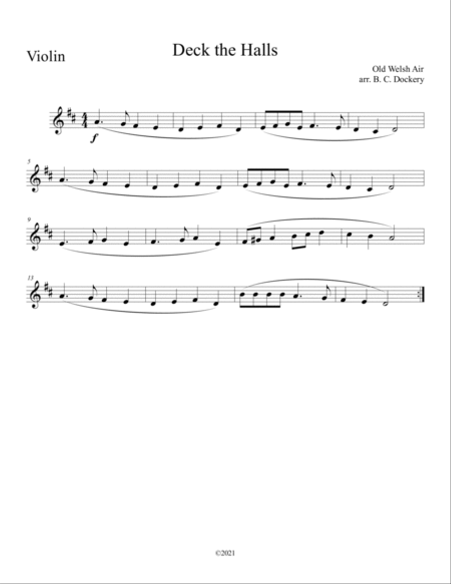 10 Christmas Duets for Violin and Cello with Piano Accompaniment (Vol. 2) Piano Trio scores gallery preview page 5