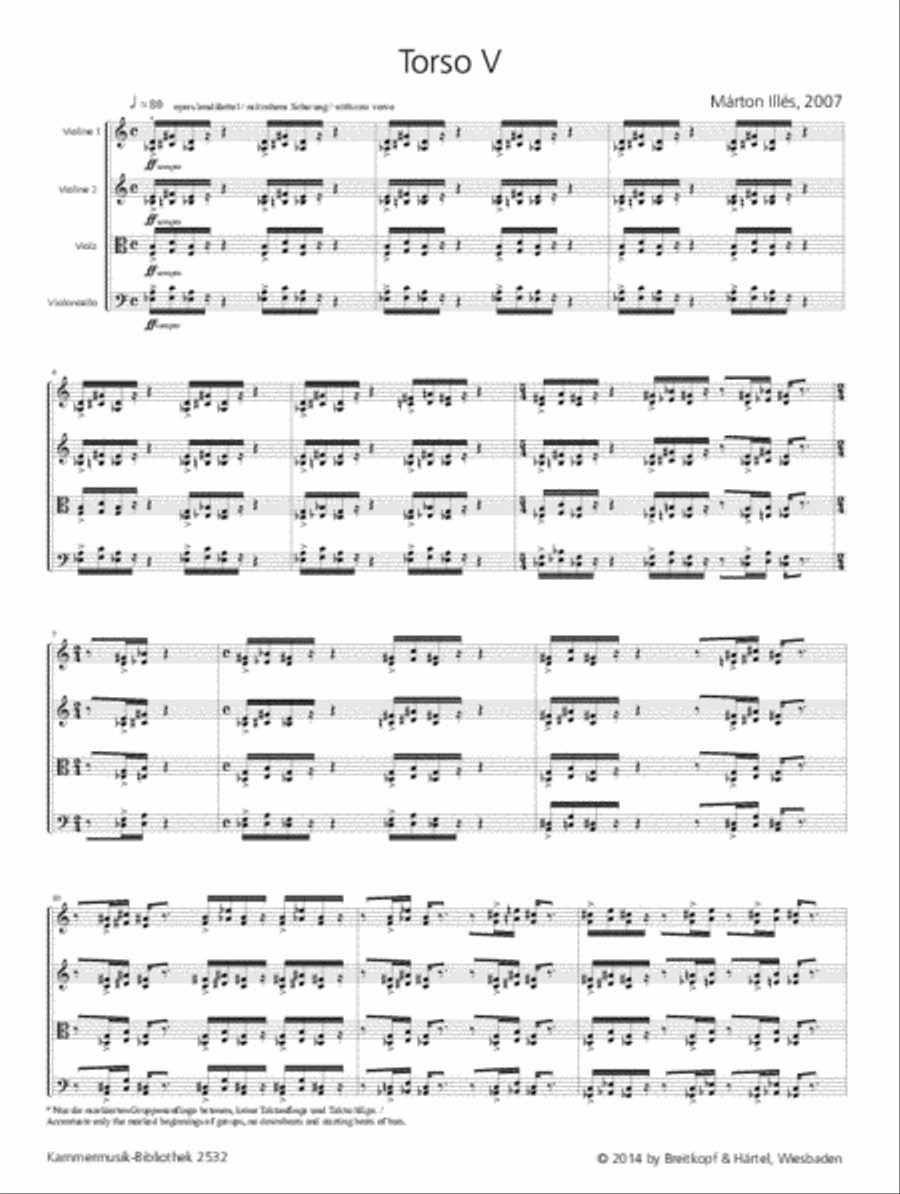 Torso V Torso V String Quartet scores gallery preview page 2