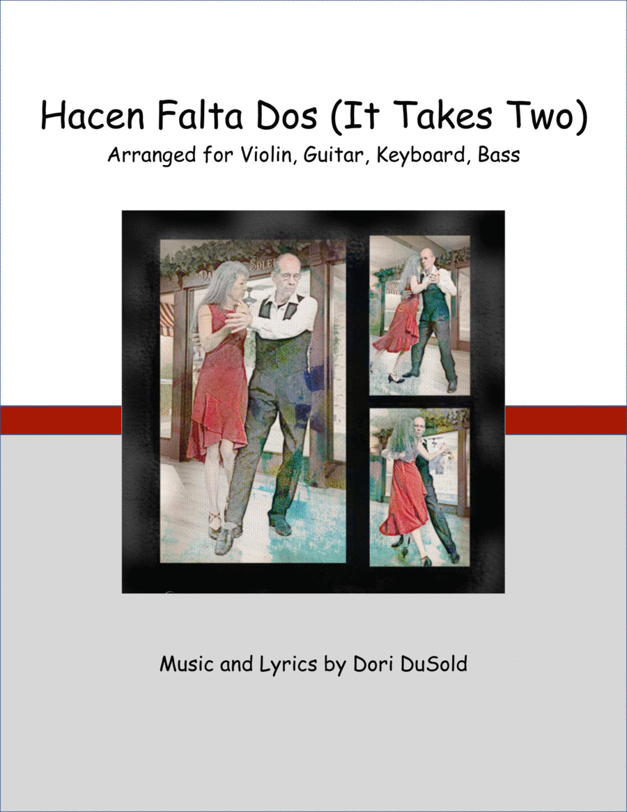 Hacen Falta Dos (It Takes Two) - Music score for tango ensemble (violin, guitar, keyboard, bass) Chamber Orchestra scores gallery preview page 1