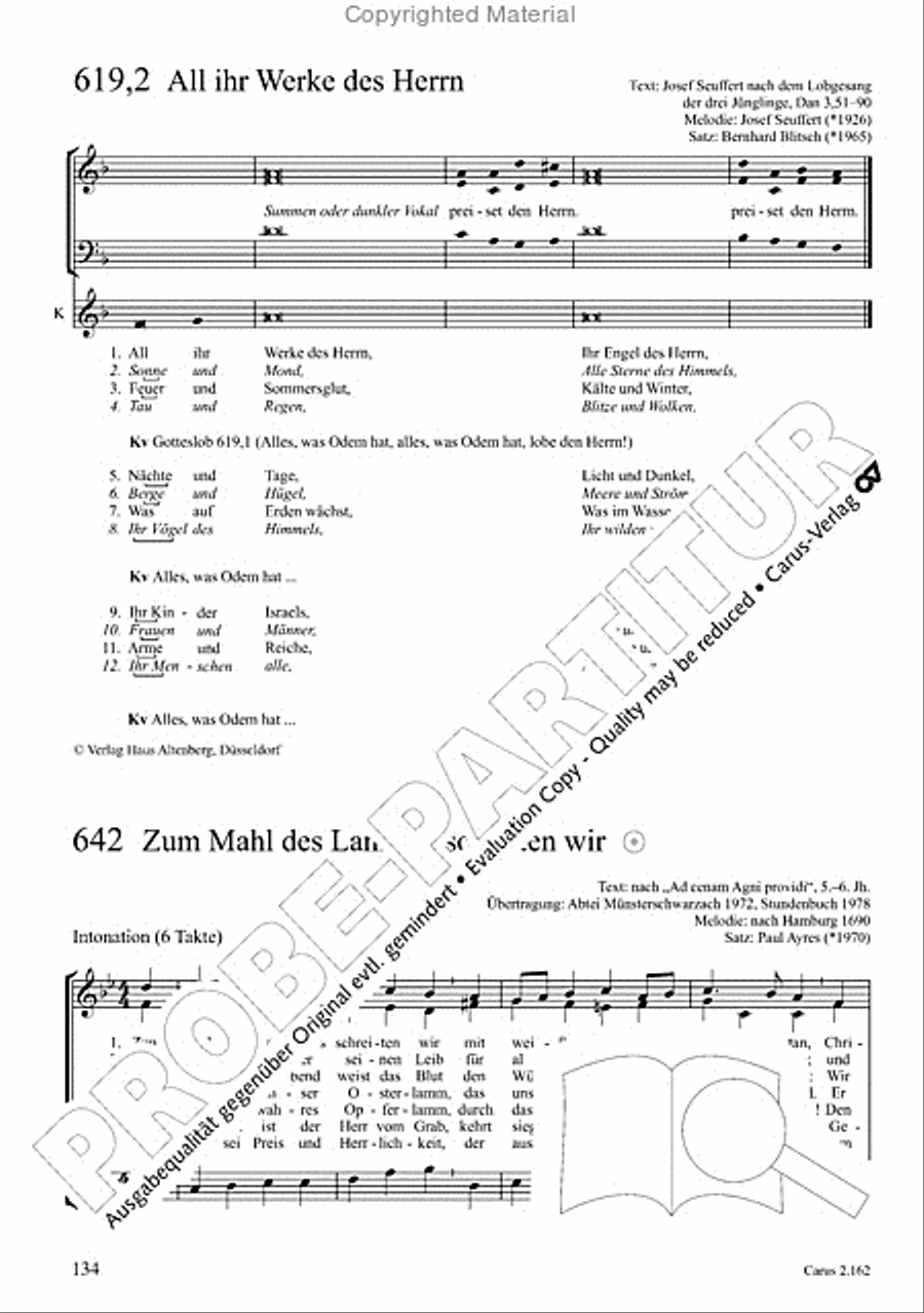 Chorbuch Gotteslob SAM 3-Part scores gallery preview page 135