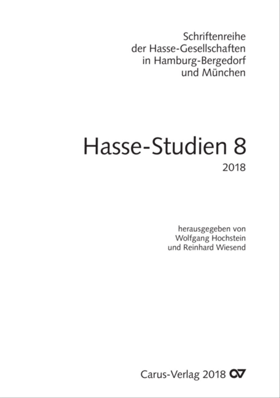 Hasse-Studien 8 Collection / Songbook scores gallery preview page 2