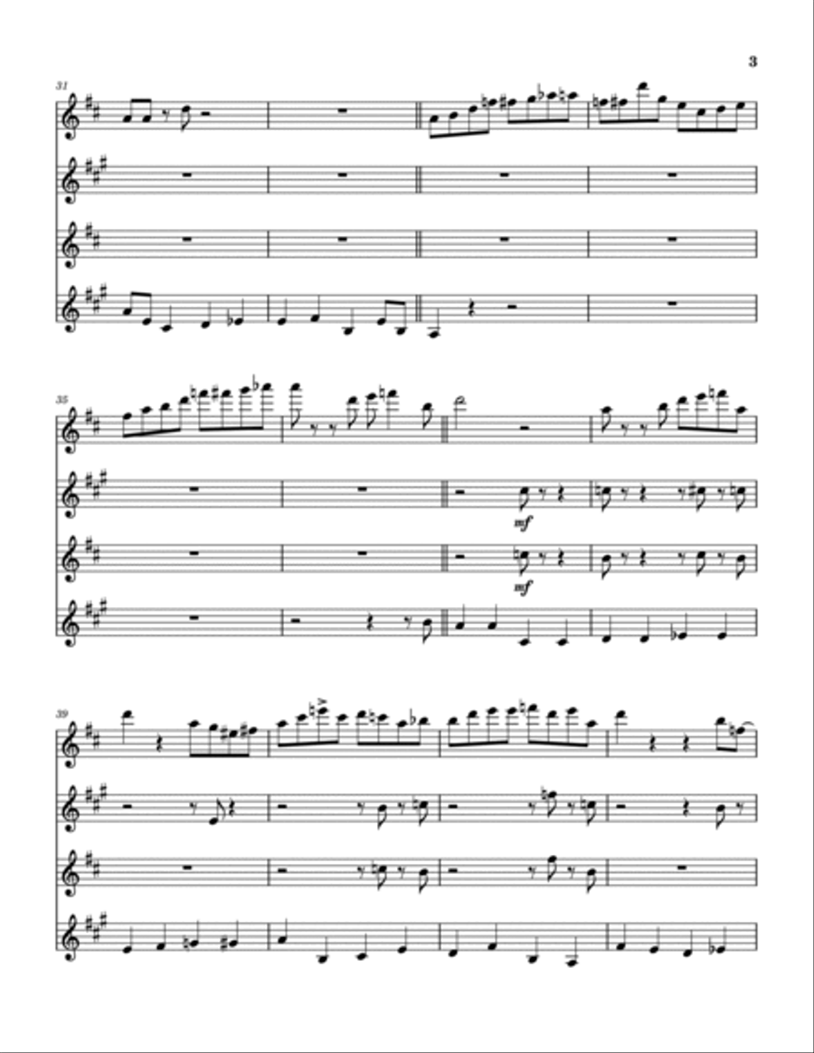 C-Jam Blues C-Jam Blues Saxophone Quartet scores gallery preview page 4