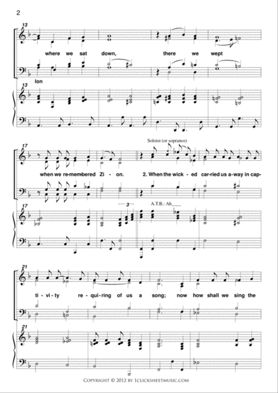 By the Rivers of Babylon 4-Part scores gallery preview page 2