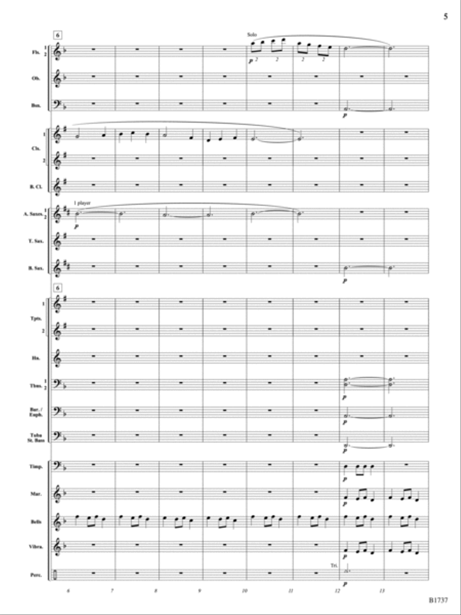 A Solitary Wish: Score A Solitary Wish: Score Concert Band scores gallery preview page 5