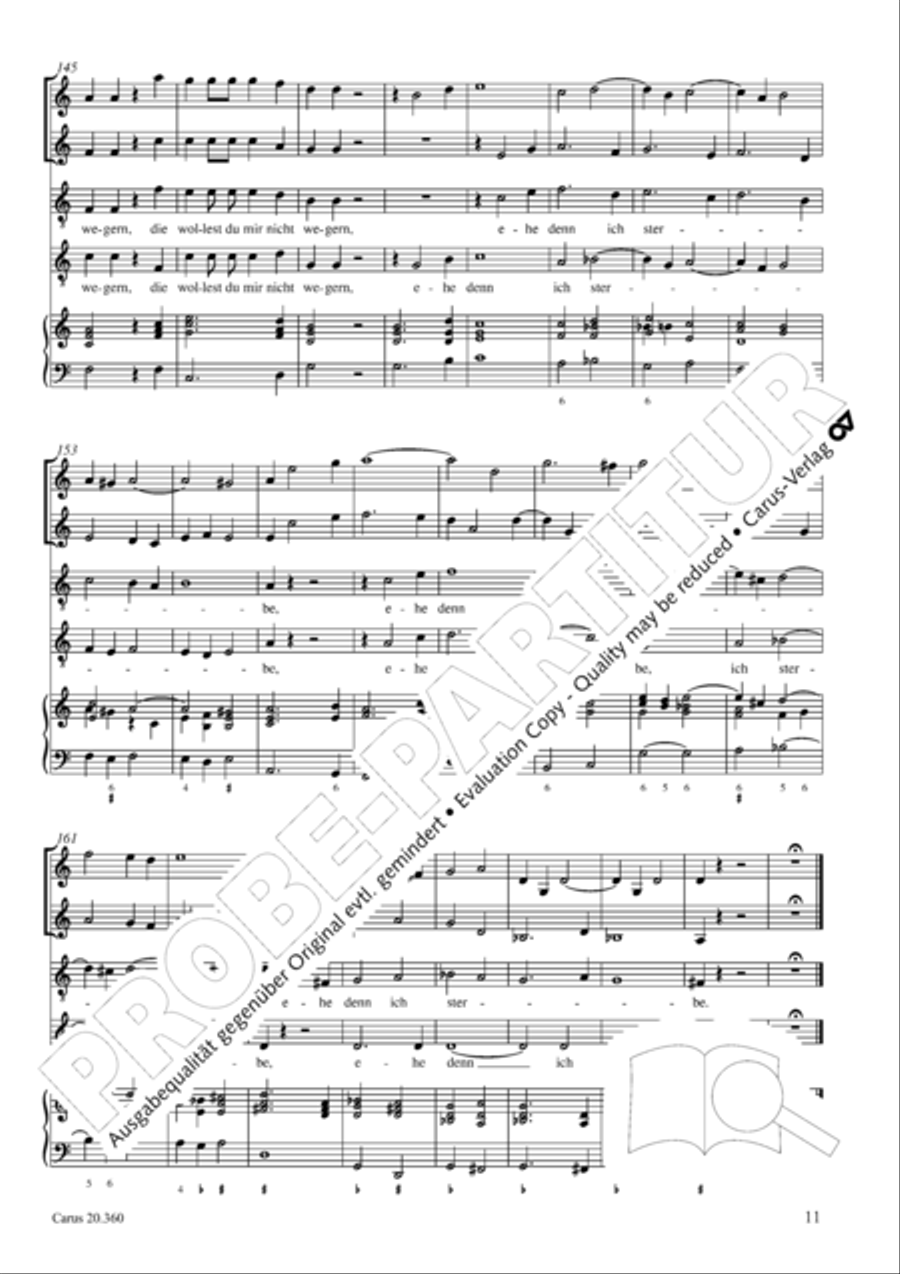 Zweierlei bitte ich, Herr, von dir Voice scores gallery preview page 11