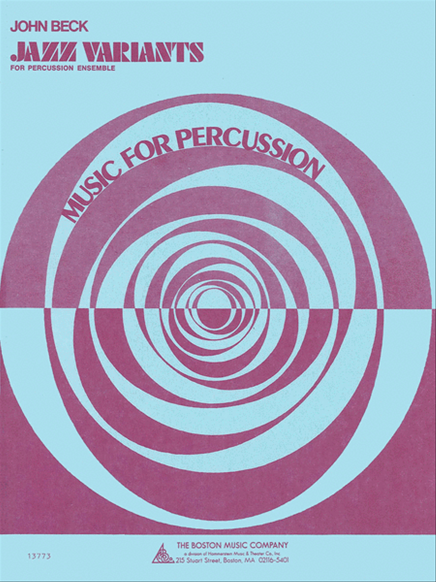 Jazz Variants for Percussion Ensemble Percussion Ensemble scores gallery preview page 1