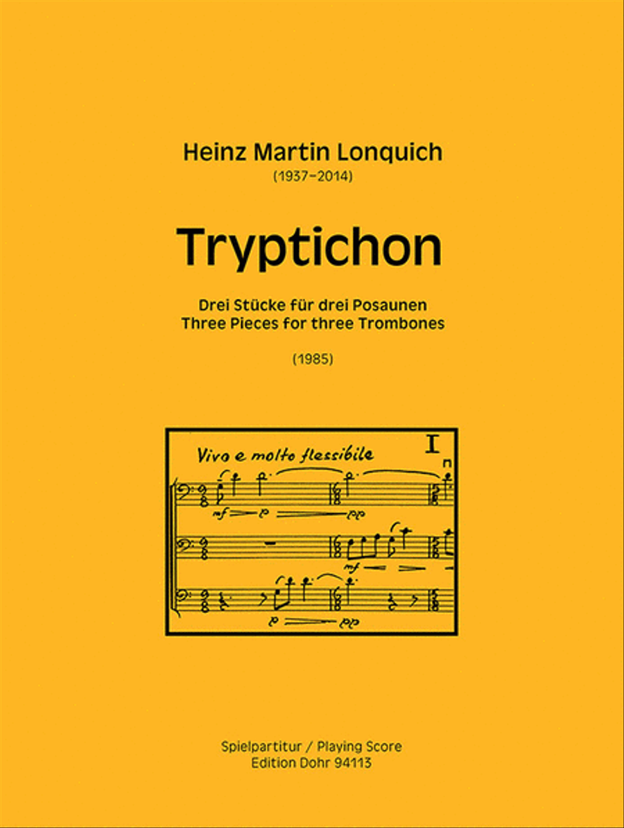 Tryptichon (1985) -Drei Stücke für drei Posaunen- Trombone scores gallery preview page 1