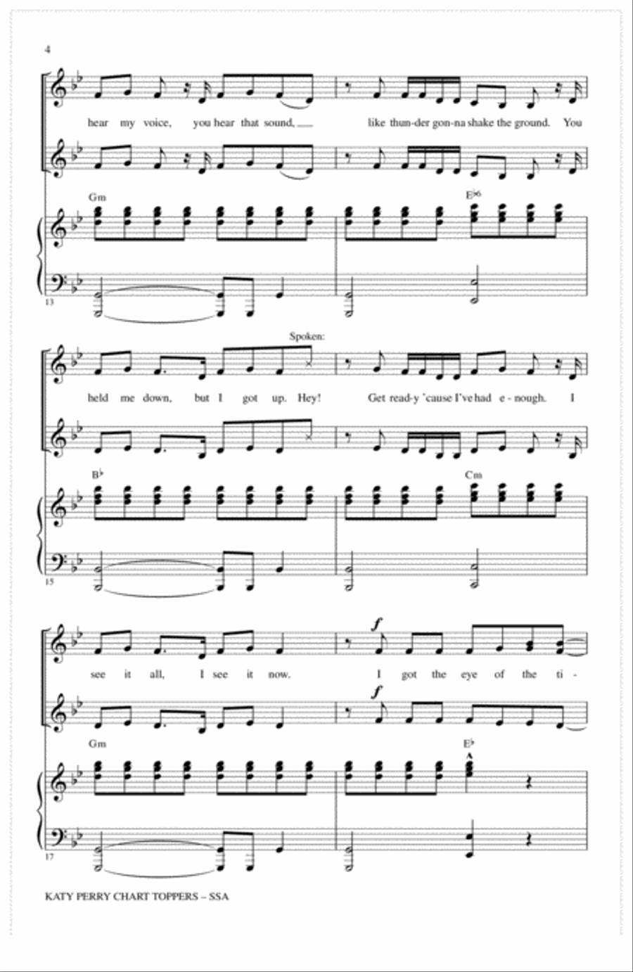 Katy Perry: Chart Toppers SSA scores gallery preview page 3
