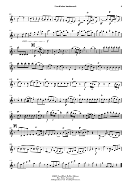 Eine Kleine Nachtmusik (1 mov.) - Brass Quartet (Individual Parts) image number null