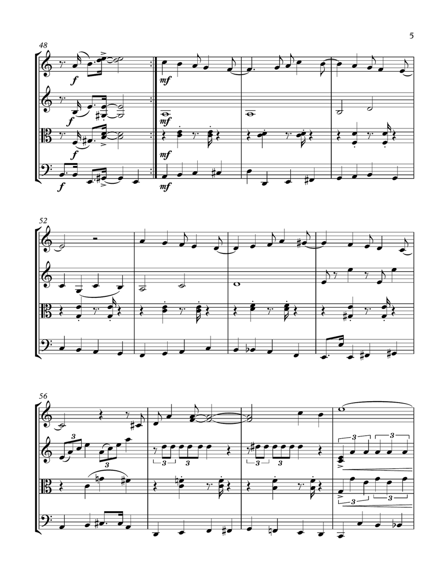 Fly Me To The Moon (in Other Words) String Quartet scores gallery preview page 6