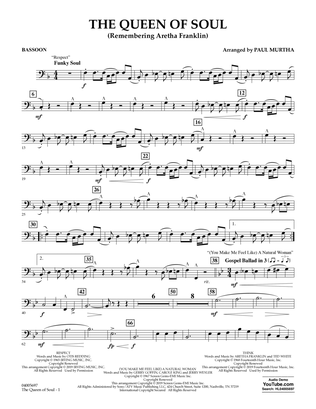 The Queen Of Soul (arr. Paul Murtha)- Conductor Score (Full Score) - Bassoon