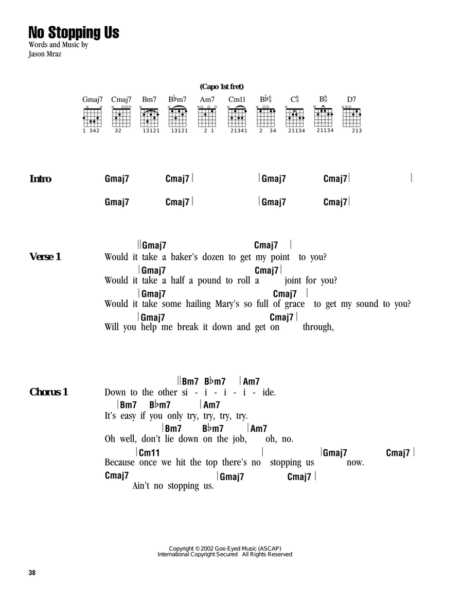 No Stopping Us Acoustic Guitar scores gallery preview page 1