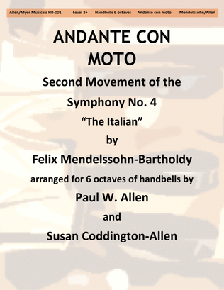 Andante con moto, second movement of Symphony No. 4 "The Italian"