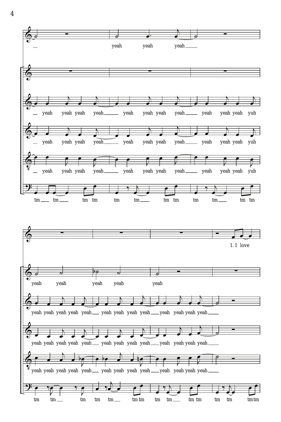 Mercy Mercy 4-Part scores gallery preview page 2