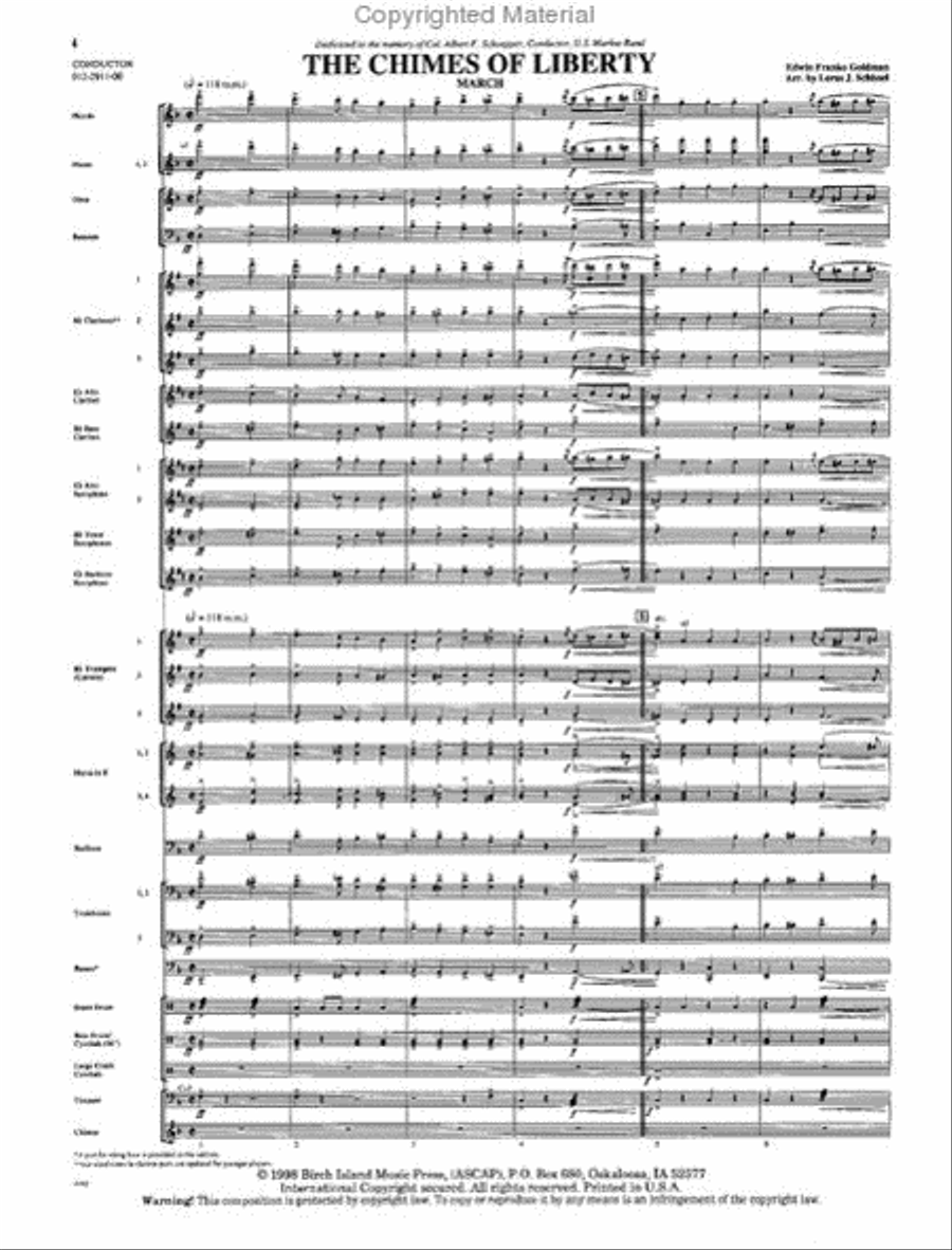 The Chimes of Liberty Concert Band scores gallery preview page 2