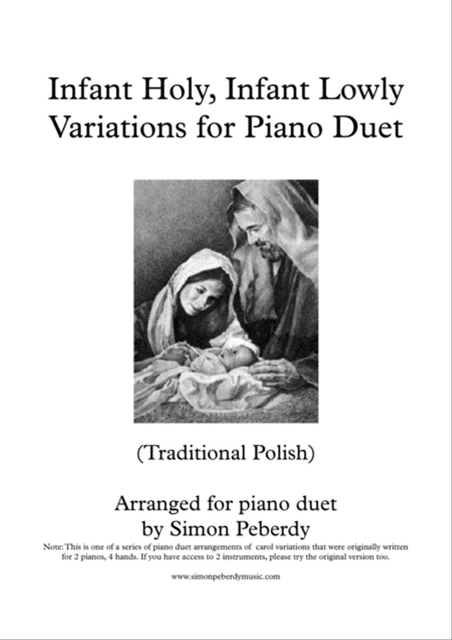 Infant Holy, Infant Lowly Christmas Carol Variations for Piano Duet, Arr. Simon Peberdy 1 Piano, 4-Hands scores gallery preview page 1