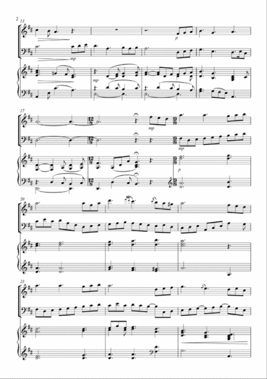 HYMN FOR PIANO TRIO - Blessed Assurance Piano Trio scores gallery preview page 2