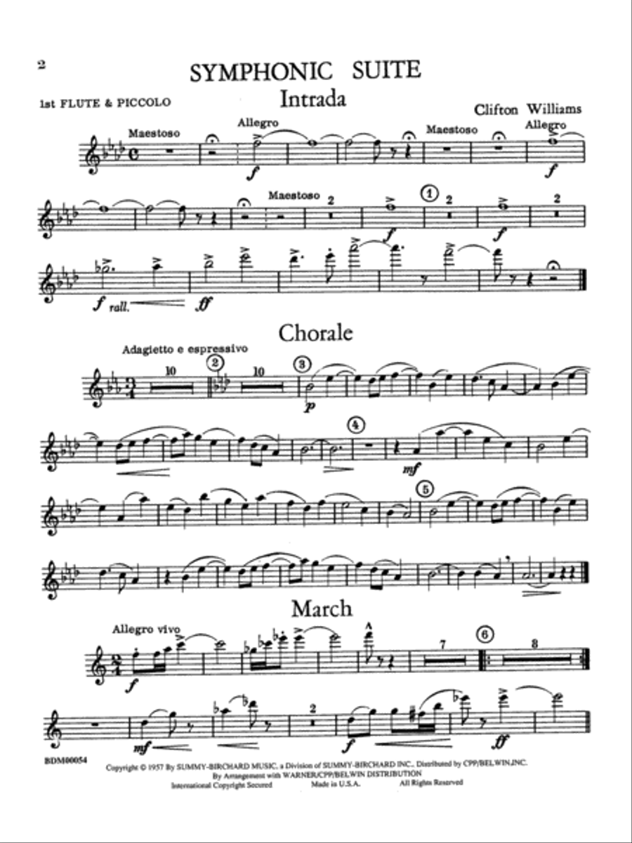 Symphonic Suite: Flute Symphonic Suite: Flute Concert Band scores gallery preview page 1