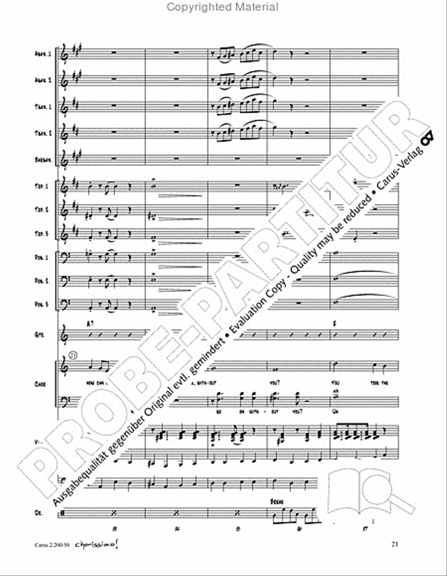 Chorissimo. Instrumentale Begleitarrangements fur Small Bigband, Vol. 3 Big Band scores gallery preview page 19