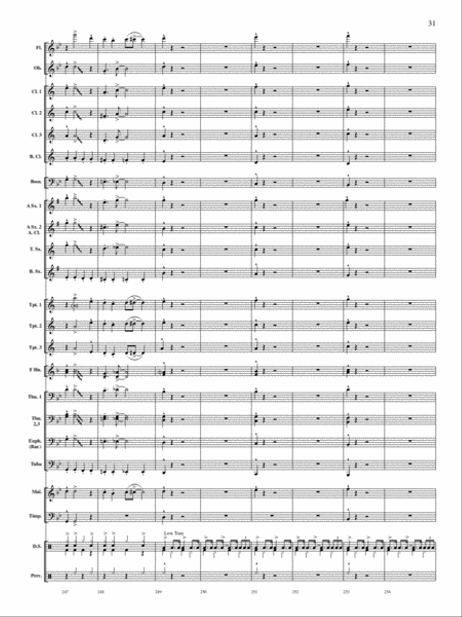 Concerto for Drum Set and Concert Band Concert Band scores gallery preview page 30