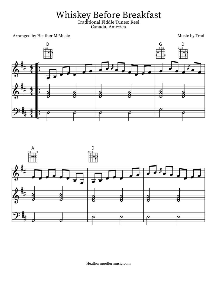 Whiskey Before Breakfast Violin scores gallery preview page 1