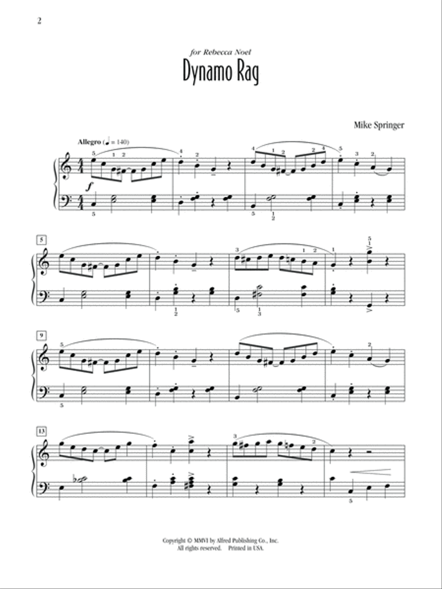 Dynamo Rag Piano Solo scores gallery preview page 2